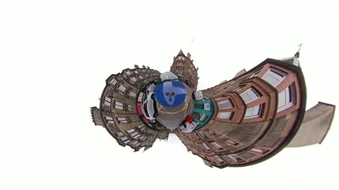 Hyperlapse Tinyplanet drive in Edinburgh  Stock Footage 137477472