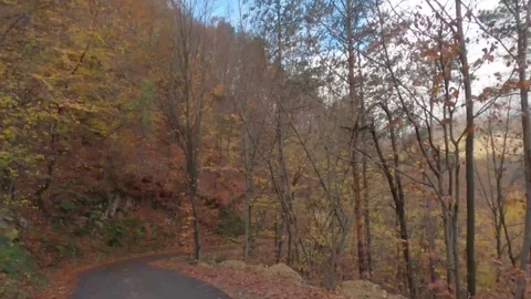 Hyperlapse top of a car driving in a colorful mountain countryside 4k (2) Stock Footage 123407436