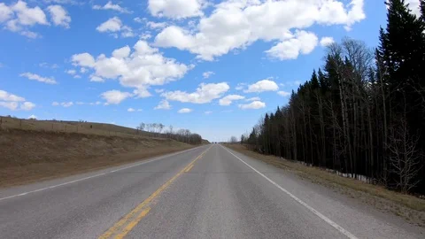 Hyperlapse Toward Low Hills Stock Footage 129585496