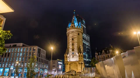 Hyperlapse of tower in Frankfurt am Main Stock Footage 61157567