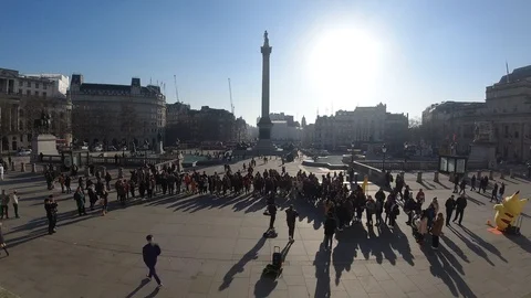 Hyperlapse trafalgar square Vidéo 126092486