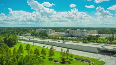 Hyperlapse Traffic in Kingwood Texas Stock Footage 205578998