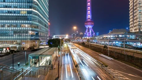 Hyperlapse traffic at night 動画素材 87729650