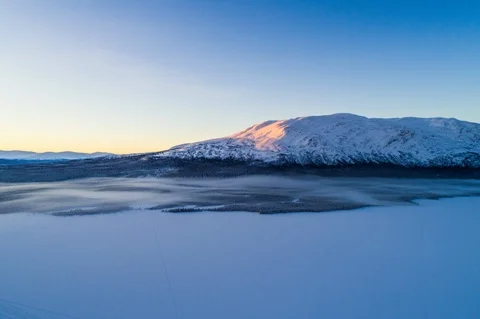 Hyperlapse traveling through clouds in a mountainscape Stock Footage 123047886