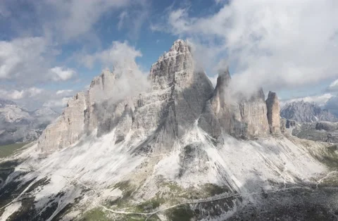 Hyperlapse of The Tre Cime di Lavaredo, Dolomites, Italy Stock Footage 157176481
