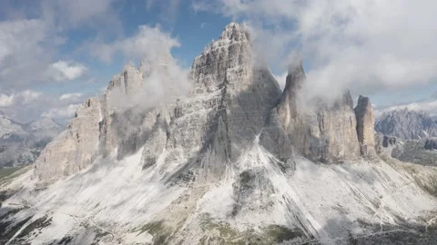 Hyperlapse of The Tre Cime di Lavaredo, Dolomites, Italy Stock Footage 157229997