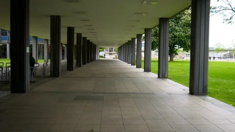 Hyperlapse Trippy Camera Floating Hallway Video stock 106964103