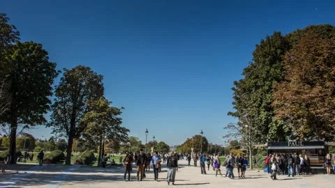 Hyperlapse - Tuileries Paris Stock Footage 165683829