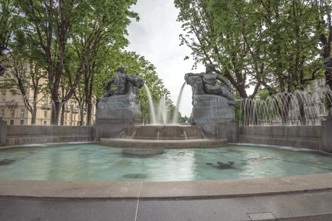 Hyperlapse, Turin, Pzz Solferino Stock Footage 106531916