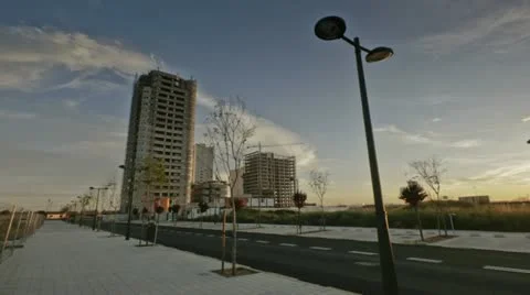 HyperLapse under Construction Buildings Stock Footage 10901783