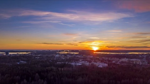 Hyperlapse video of central park in Helsinki, Finland Stock Footage 113521321