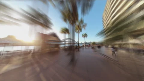 Hyperlapse video of Circular Quay in Sydney CBD Stock Footage 248752019