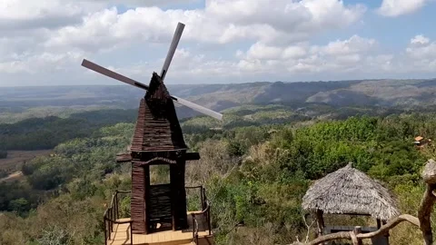 Hyperlapse video of clouds at Puncak Seribu Batu Songgo Langit, Yogyakarta. Stock Footage 250058589