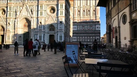 Hyperlapse video of The Dome of Florence Cathedral, Cattedrale di Santa M Stock Footage 71375740
