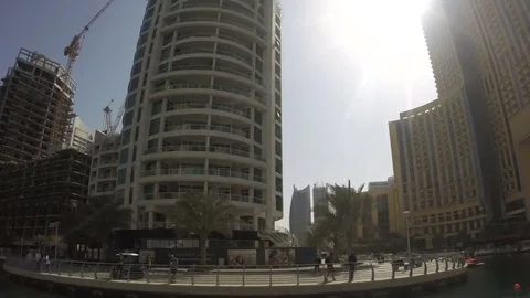 Hyperlapse video of Dubai Marina Stock Footage 73183295
