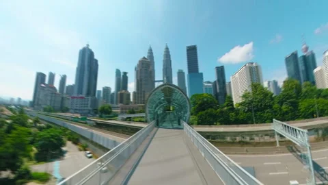 Hyperlapse video of the iconic Saloma Link in Kuala Lumpur Stock Footage 279038818
