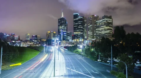 Hyperlapse video of Melbourne CBD Stock Footage 41862179