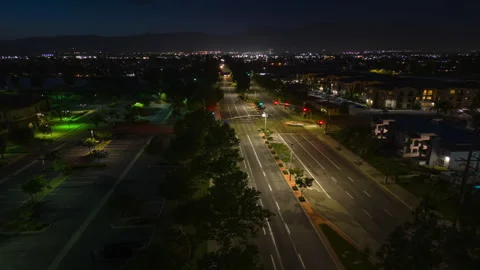 Hyperlapse video of night time traffic Stock Footage 274694537