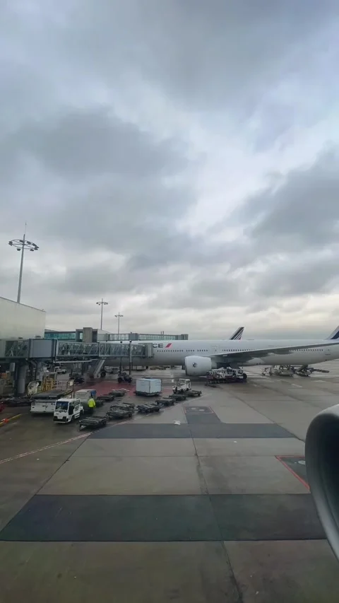 Hyperlapse video of plane getting ready for its next flight Stock Footage 273317344