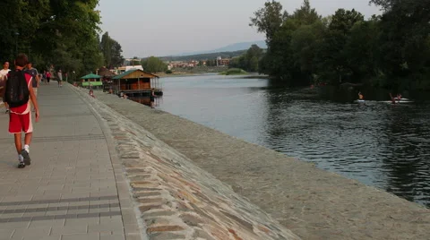 Hyperlapse video at river. Stock-Footage 40727858