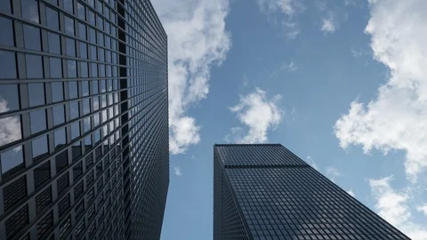 Hyperlapse video showcasing the skyscrapers of Toronto s financial district Stock Footage