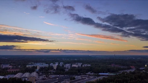 Hyperlapse video at sunset in Helsinki, Finland Stock Footage 113521336