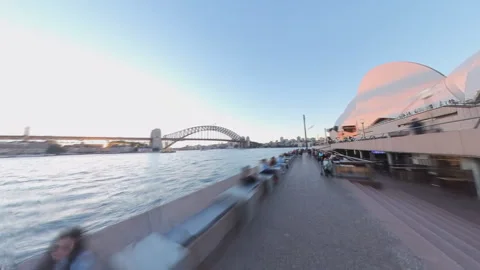 Hyperlapse video of Sydney Opera House at sunset Video stock 251082821