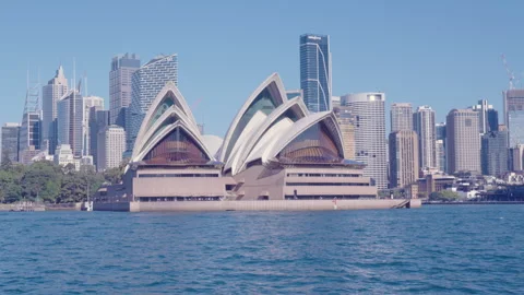 Hyperlapse video of Sydney Opera House in daytime Stock Footage 251687343