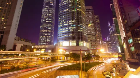 Hyperlapse video of traffic in a busy city Stock Footage