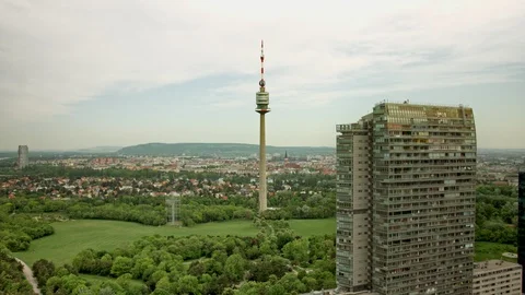Hyperlapse Vienna day – Donauturm Stock Footage 89157937