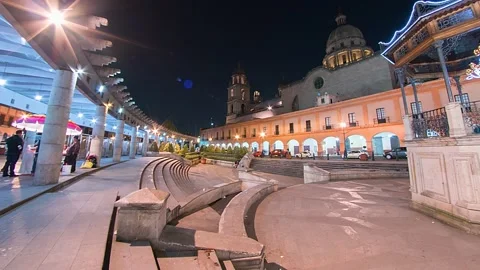 Hyperlapse. View of the Arratia square in Toluca Stock Footage 141539941