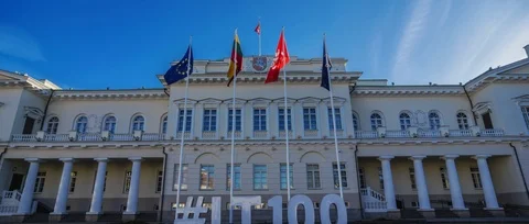 Hyperlapse Vilnius Presidency Video stock 99696992