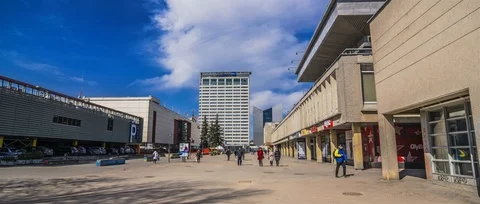 Hyperlapse Vilnius Radison blu Video stock 99696997