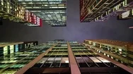 Hyperlapse Walk On 6Th Avenue Of Modern Manhattan Skyscrapers At Night Time Stock Footage