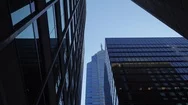 Hyperlapse Walk On John F Kennedy Boulevard With Modern Buildings On A Blue Sky  Stock Footage