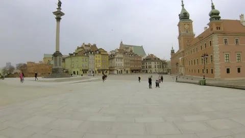 A Hyperlapse walk through old town in Warsaw Stock Footage 151926448