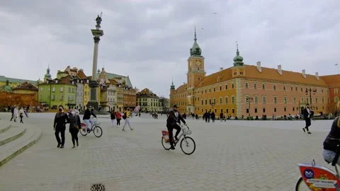 A Hyperlapse walk through old town in Warsaw Stock Footage 151926498