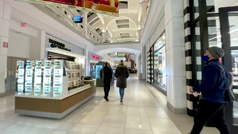 Hyperlapse walk through a shopping mall Stock Footage 168914456