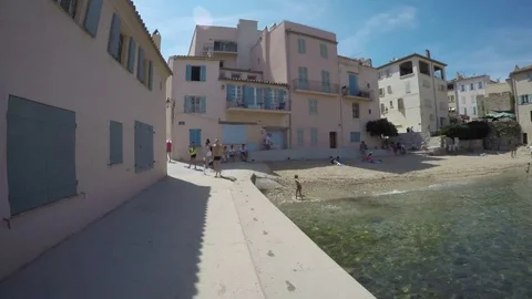 Hyperlapse walking in St Tropez Stock Footage 81568554
