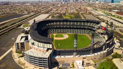 Hyperlapse - White Sox, Skyline Reveal [4k] Stock Footage 106761445