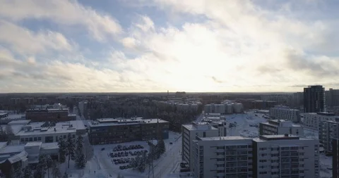 Hyperlapse winter city Stock Footage 86490020