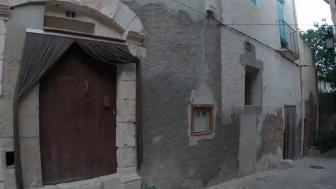 Hyperlapse within small narrow village Stock Footage 123359338