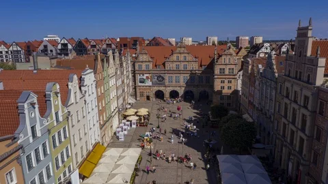Hyperlapse of Wroclaw Old Town at sunny day. Stock Footage 113802464