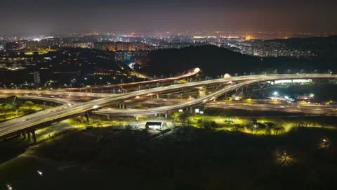 Hyperlapse_Around the Han River Seoul Drone Aerial Footage filming Video stock 259855831