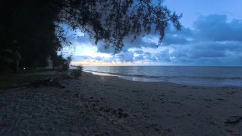 Hyperlapsed panorama of the sunset Stock-Footage 323585865