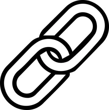 Hyperlink chain link connection line icon Stock Illustration