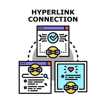 Hyperlink content connection vector illustration Stock Illustration