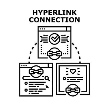 Hyperlink content connection vector illustration Stock Illustration