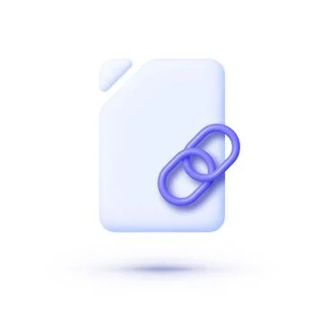 Hyperlink document 3d, great design for any purposes. Business concept. Vector Illustrazione stock