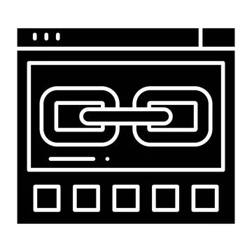 Hyperlink Glyph Icon Stock Illustration